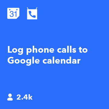 Log phone calls to Google calendar 