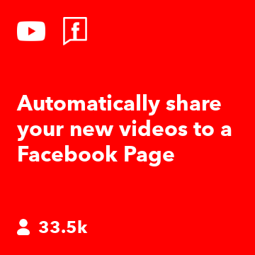 Automatically share your new videos to a Facebook Page