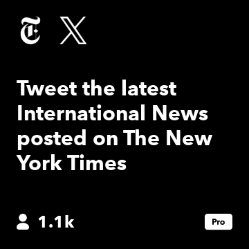 Tweet the latest International News posted on The New York Times