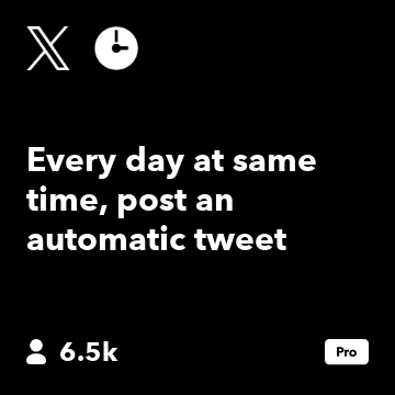 Every day at same time, post an automatic tweet