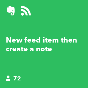 New feed item then create a note