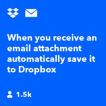 When you receive an email attachment automatically save it to Dropbox
