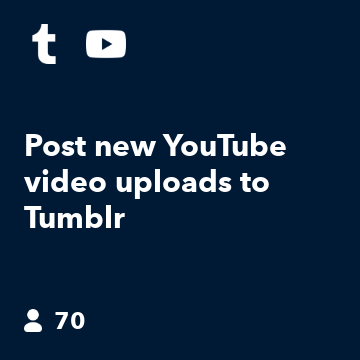 Post new YouTube video uploads to Tumblr