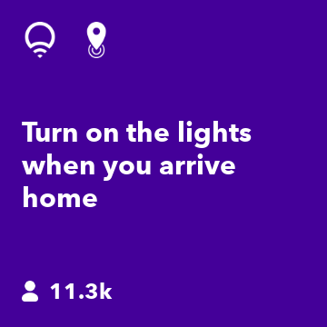 Turn the lights when you arrive home -