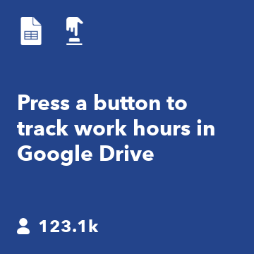 Press a button to track work hours in Google Drive