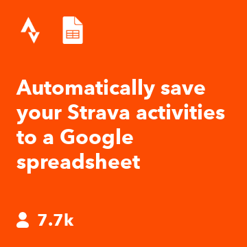 Automatically save your Strava activities to a Google spreadsheet