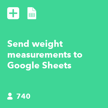 Send weight measurements to Google Sheets