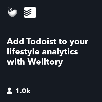 Add Todoist to your lifestyle analytics with Welltory