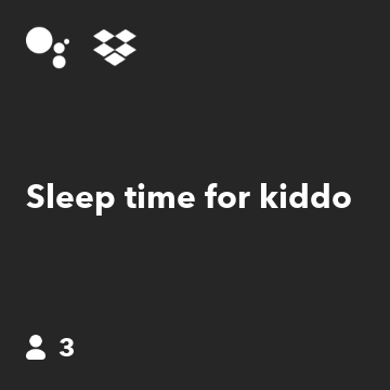 Sleep time for kiddo