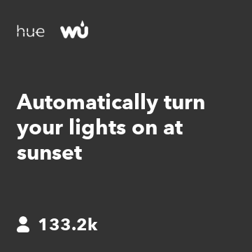 Automatically turn your lights on at sunset