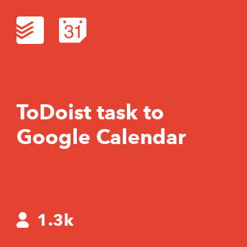 ToDoist task to Google Calendar