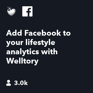 Add Facebook to your lifestyle analytics with Welltory
