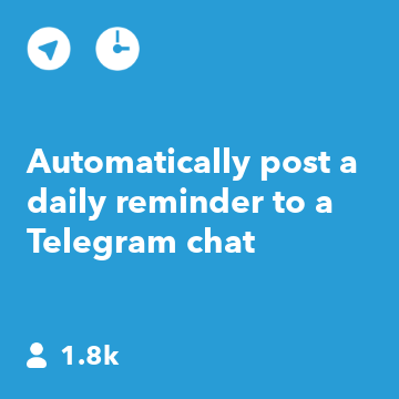 Automatically post a daily reminder to a Telegram chat