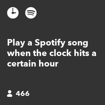 Play a Spotify song when the clock hits a certain hour