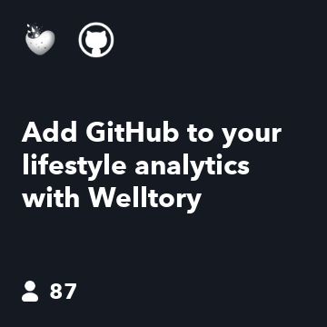 Add GitHub to your lifestyle analytics with Welltory