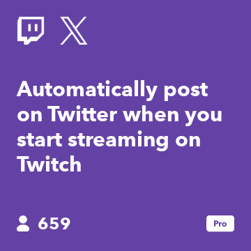 Automatically post on Twitter when you start streaming on Twitch
