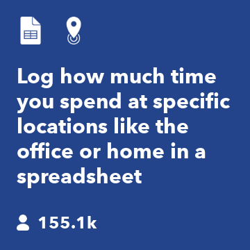 Log how much time you spend at specific locations like the office or home in a spreadsheet
