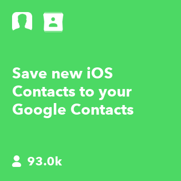 Save new iOS Contacts to your Google Contacts