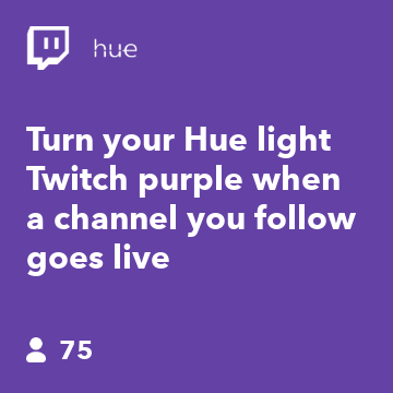 Turn your Hue light Twitch purple when a channel you follow goes live