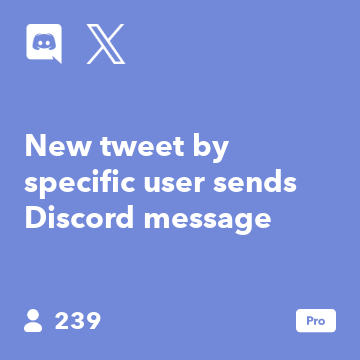 New tweet by specific user sends Discord message
