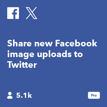 Share new Facebook image uploads to Twitter