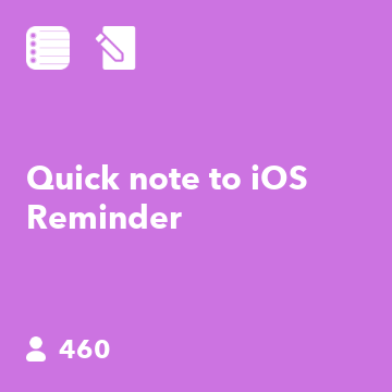 Quick note to iOS Reminder