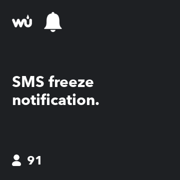 SMS freeze notification.