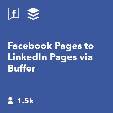 Facebook Pages to LinkedIn Pages via Buffer