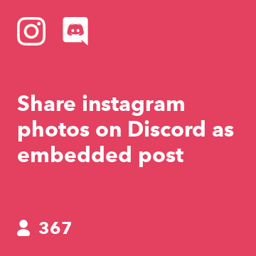 Share instagram photos on Discord as embedded post