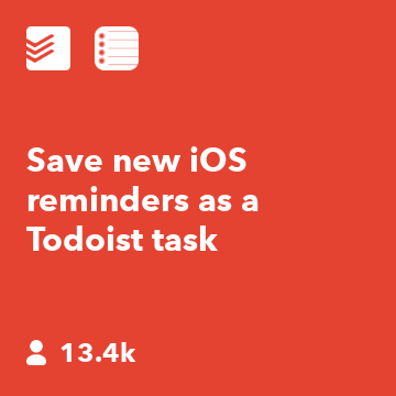 Save new iOS reminders as a Todoist task