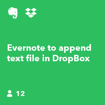 Evernote to append text file in DropBox
