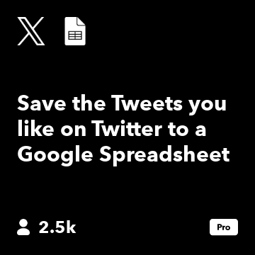 Save the Tweets you like on Twitter to a Google Spreadsheet