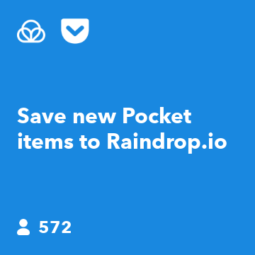Save new Pocket items to Raindrop.io