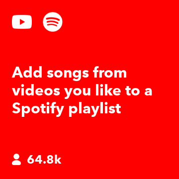 Add songs from videos you like to a Spotify playlist