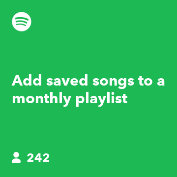 Add saved songs to a monthly playlist