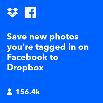 Save new photos you're tagged in on Facebook to Dropbox