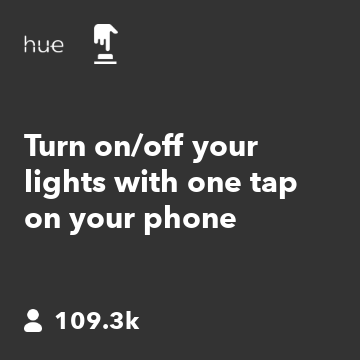 Turn on/off your lights with one tap on your phone