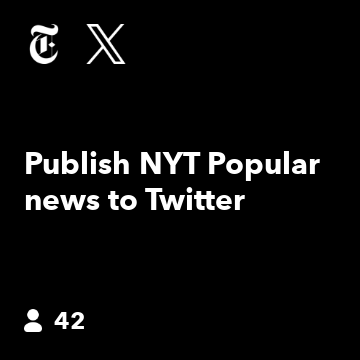 Publish NYT Popular news to Twitter