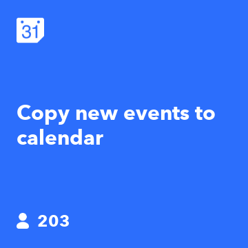 Copy new events to calendar
