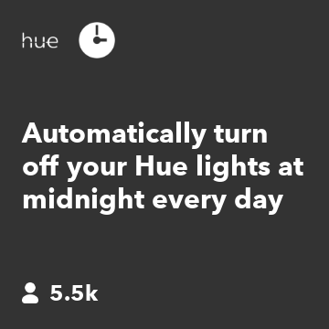 Automatically turn off your Hue lights at midnight every day