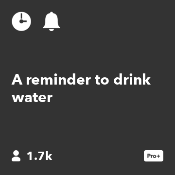 A reminder to drink water
